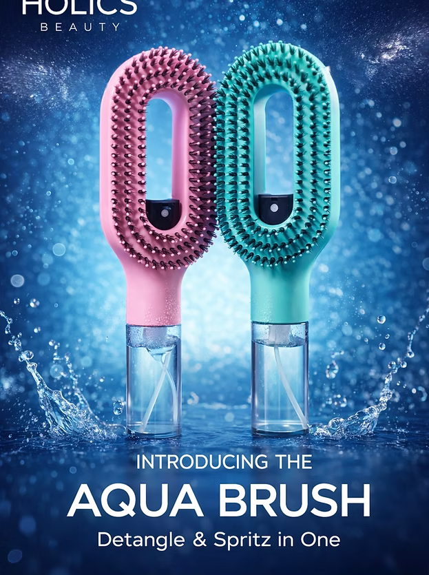 AquaBrush hydrating detangling brush for curly natural hair