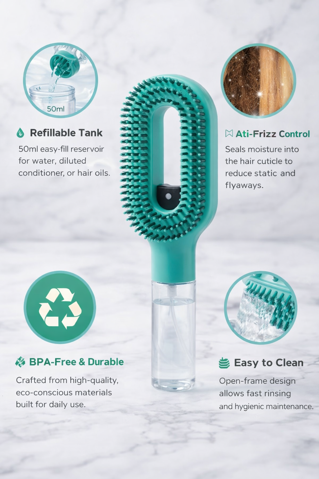 AquaBrush anti frizz brush for natural hair